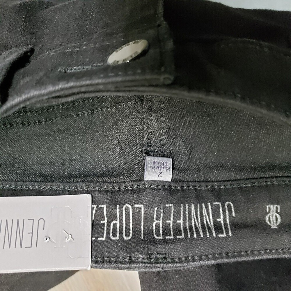 Jennifer Lopez NEW Mid Calf Jeans Size 2 Slim Kick‎ Flare Mid Rise 28x24.5 Onyx - Picture 9 of 9